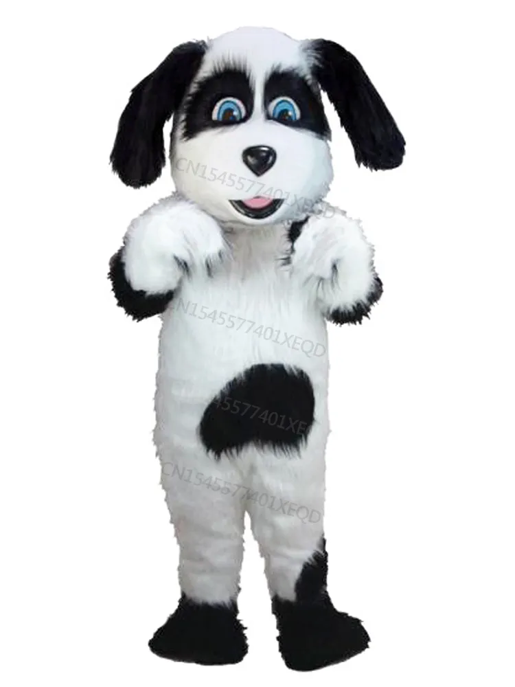 Pelliccia media e lunga All-in-one Husky Fox Costume mascotte Walking Halloween Suit Party Giochi di ruolo Cartoon Puntelli Fursuit # 048