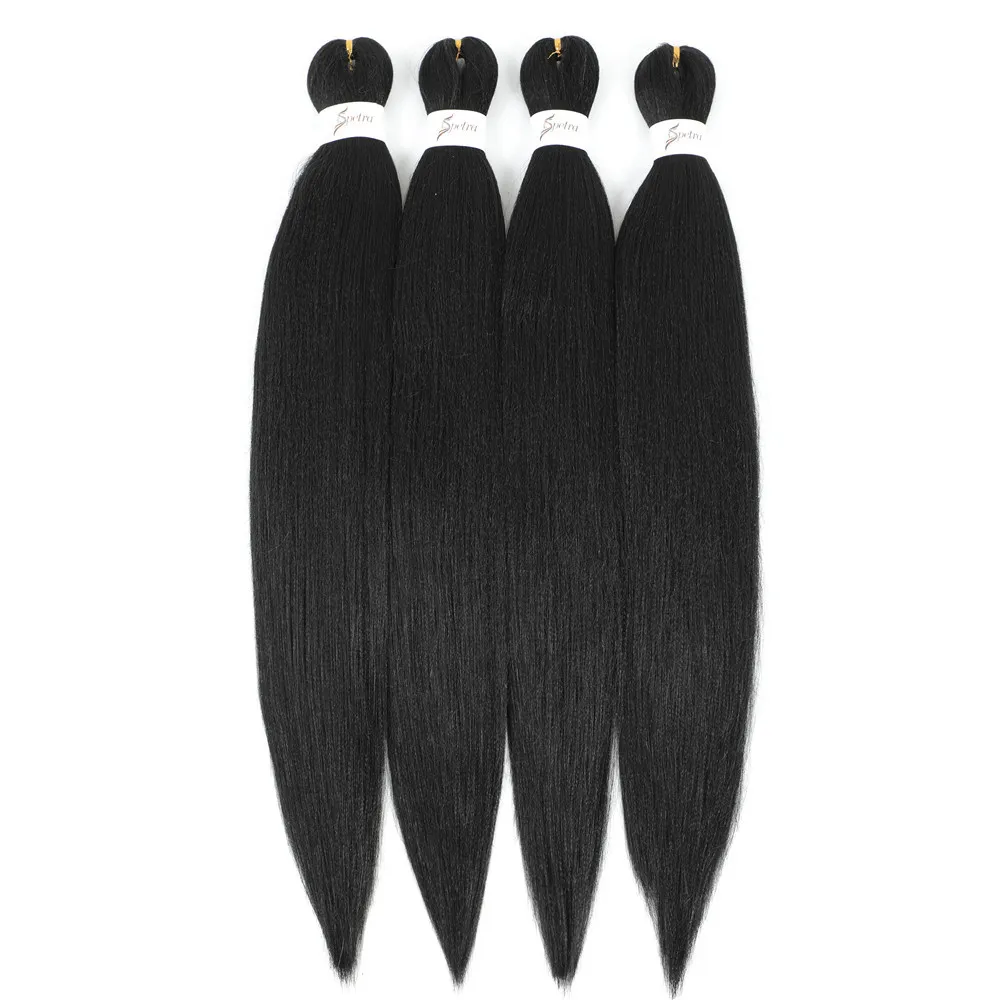 Hunman Hair Bulks Braiding fácil ombre sintético Prénsões de cabelo de trança pré -esticada