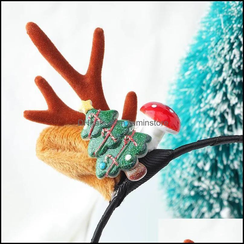 christmas hairbands for girls cute deer ear headbands kids christmas antler hair bands plastic hair hoop hair accessories