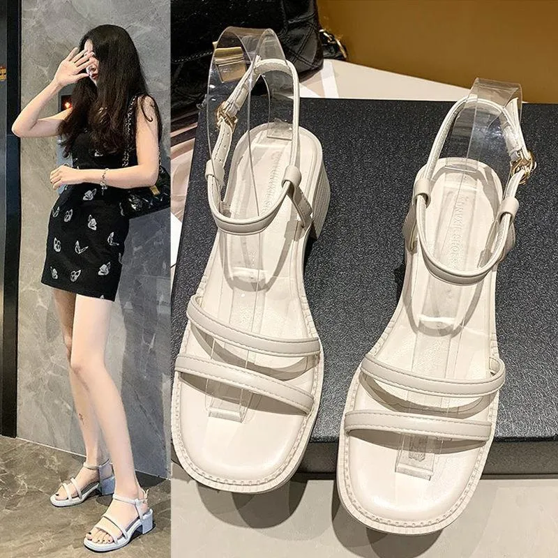 Dress Shoes Sexy Hollow Out Women Pumps Open-toed Sandals Outdoor Comfortable Party Summer BucklesDress