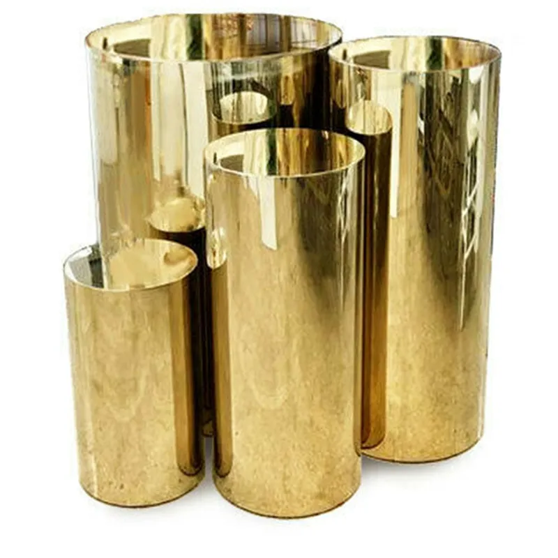 Große Größe Gold Spiegel Sockel Tischständer Zylinder Sockel