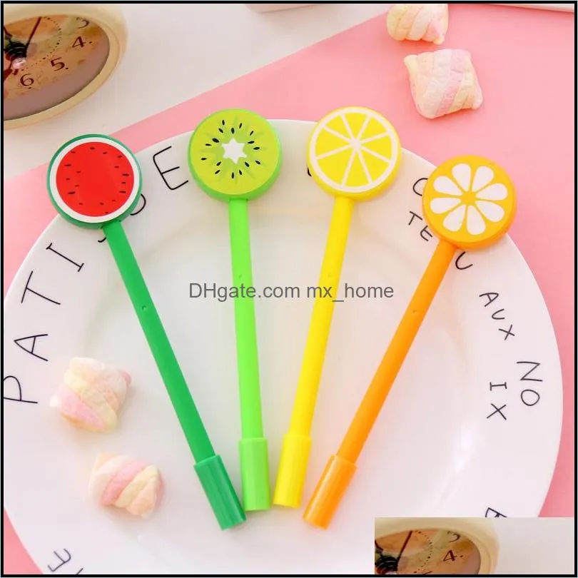 Gel Pennen Writing Supplies Office School Business Industrial Ll Lemon Fruit Ballpoint Creative Cartoon Pen FRUIST EN VE DHVHA