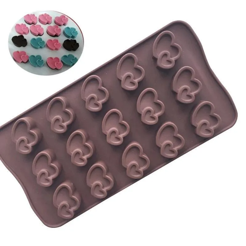 Baking Moulds Big And Small Love Silicone Chocolate Molds DIY Cake Mold Decoration Mold Manual Soap