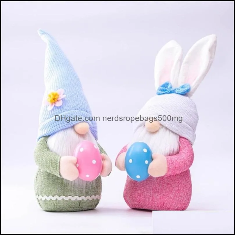 Easter Bunny Gnome Spring Gnomes Easter Faceless Bunny Dwarf Doll Rabbit Gifts Swedish Dwarf Holiday Home Decoration 168 V2