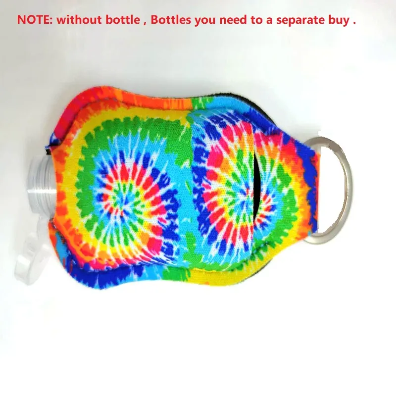 2022 Newest styles Neoprene Hand Sanitizer Bottle Holder Keychain Bags 30ml Hands Sanitizers Bottles Chapstick Holders With Baseball Keychains