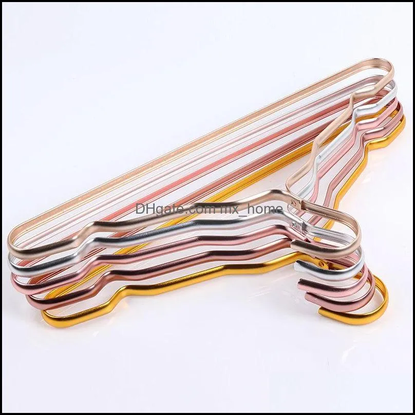 Wholesale Household Anti-skid Clothes Hangers Space Aluminum Waterproof Rust-proof Hanger Clothes Rack No Trace Clothing Hangers BC