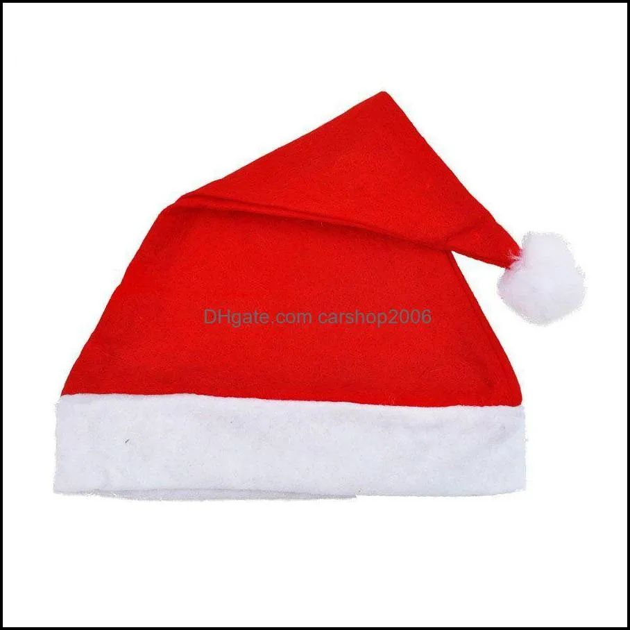 red christmas hats children adult christmas hats santa hats cap for christmas party 40*30cm high quality props pab11739