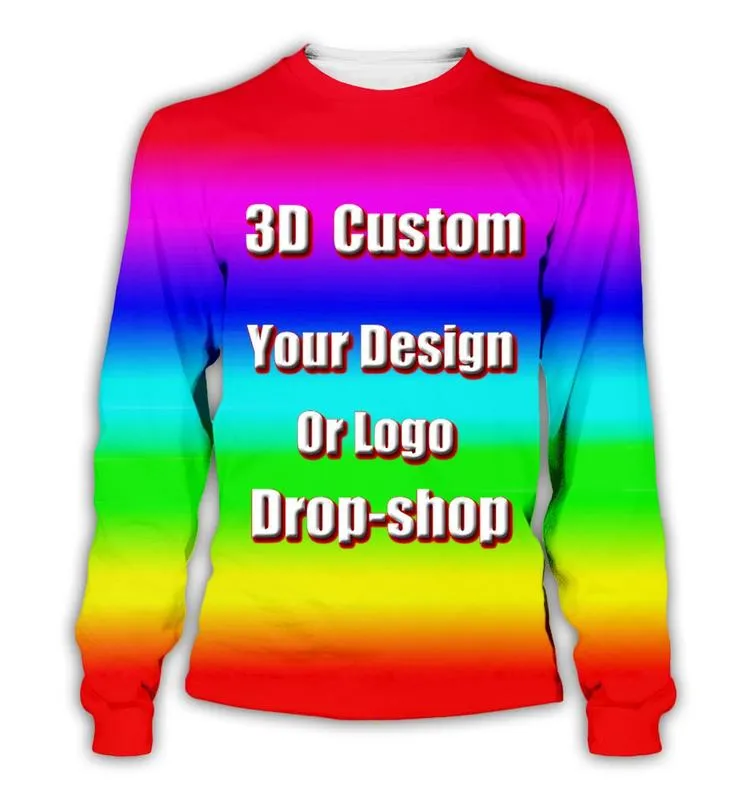 PLstar Cosmos Créez votre propre design client Anime P o Star You Want Singer Pattern DIY 3D Imprimé Sublimation sweat-shirt 220713