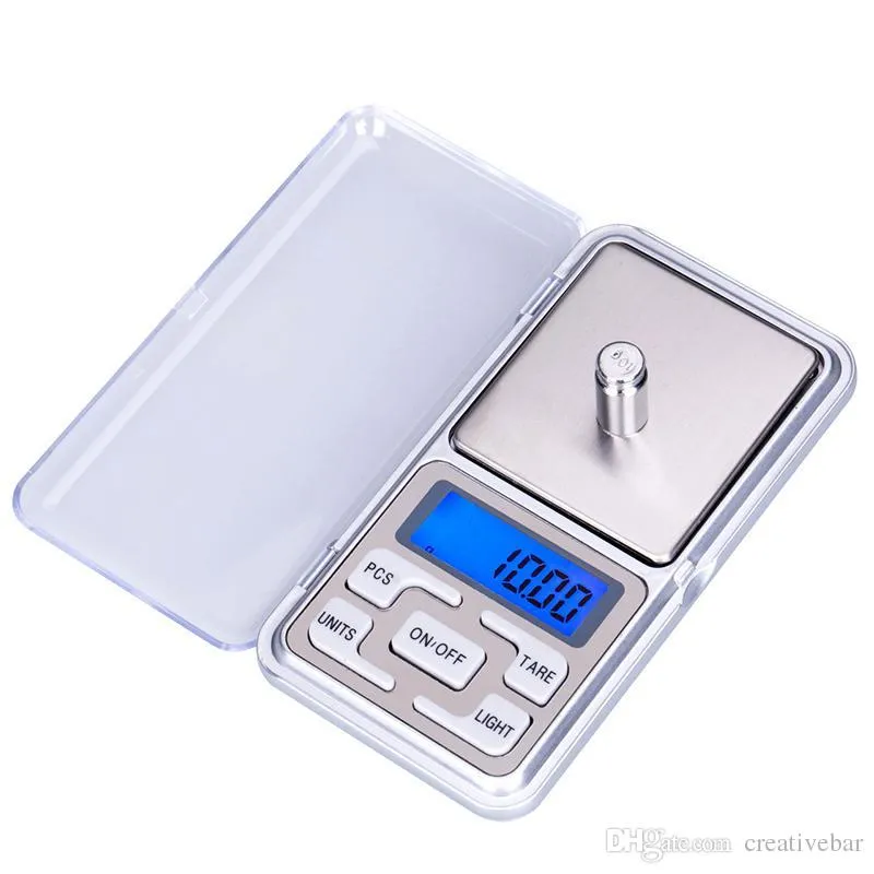 Mini Electronic Digital Pocket Jewelry Scale Balance Pocket Gram LCD Display Scales 100/200/500G x 0,01G och 500G x0,1G