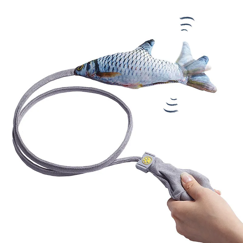 Pet Funny Cat Fishs Toy Creative Interactive Cat Stick Plush Dog Toys