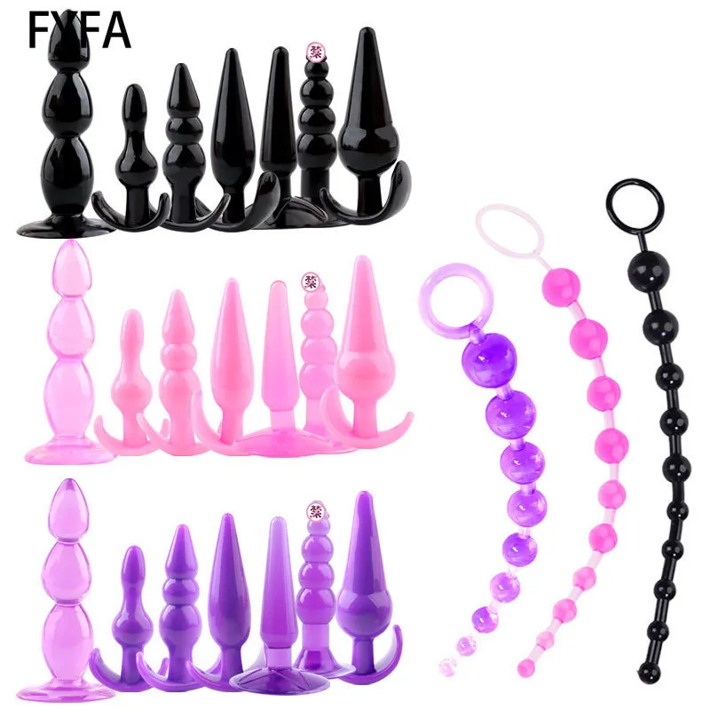 Jelly Anal Beads Orgasm Vagina Plug Play Pull Ring Ball Stimulator Butt Silicon Prostata Massager Toy