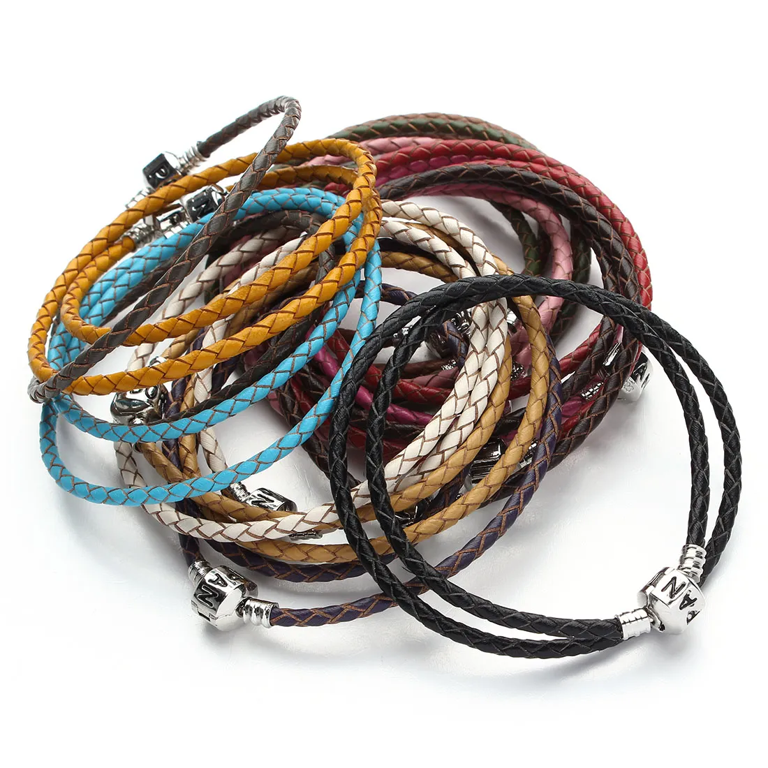 Pandora Double Woven Brown Leather Bracelet - Jewellery from Francis & Gaye  Jewellers UK