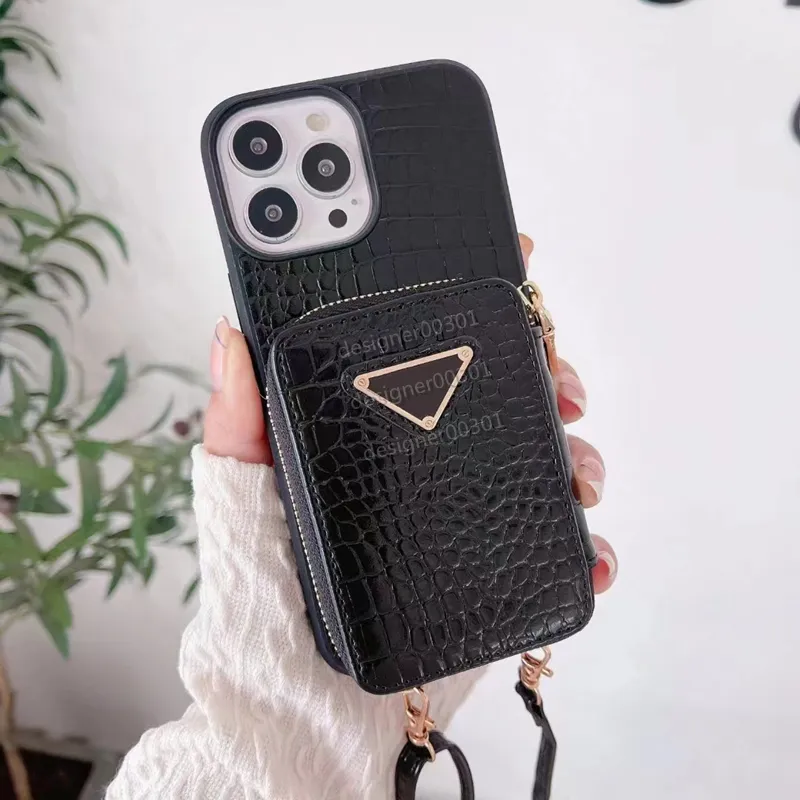 مصمم Crocodile Crossbody iPhone 15 14 13 12 11 Pro Max Phone Case Bag 15Pro 15Plus 15Promax 14Pro 14Promax Back Shell Pres