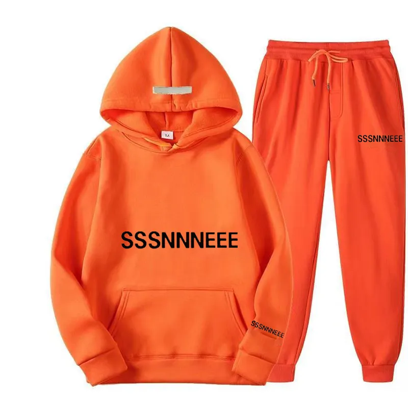 Herensetpaar sets Casual tracksuit Sport Sweater Tracksuits Tweedelige set sweatshirts Sweatshirts Sweat Suit 3D letters Gedrukte Weat Pants Sweatsuits Plus Maat 3xl