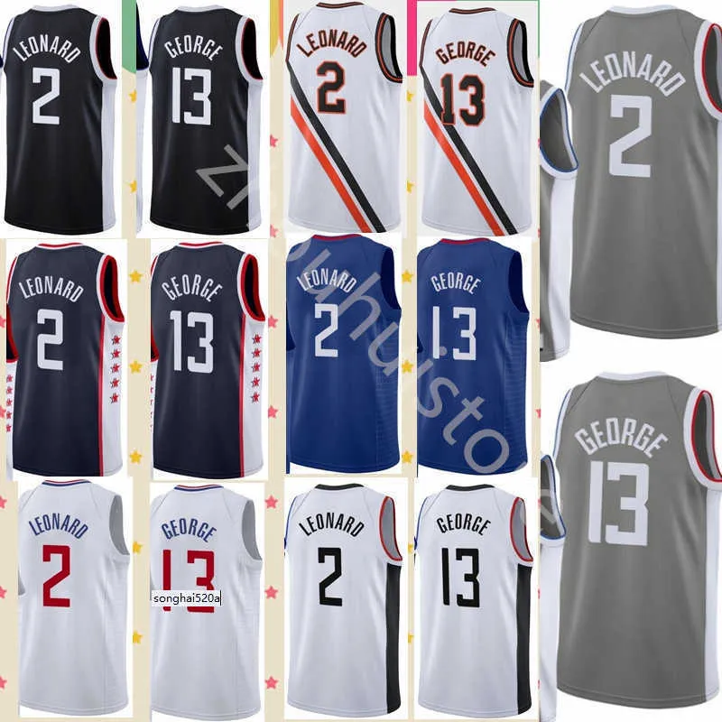 Los Angeleses Kawhi 2 City Leonard Jesrey Paul 13 George Jerseys 2021 New Black Basketball Uniform sta jerseys