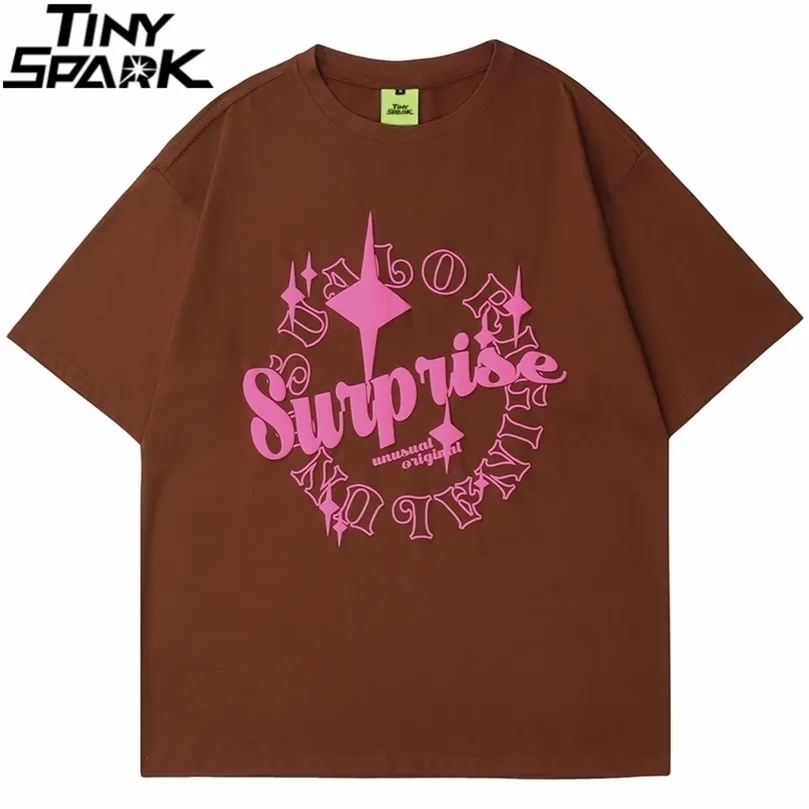 Hip Hop Streetwear Camiseta Homens Harajuku Carta Impressa Camiseta Algodão Solto Primavera Verão Manga Curta Tops Tees Khaki 220521