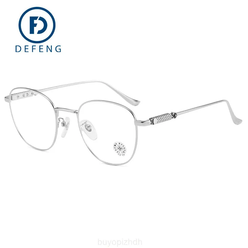 2022 Hearts Mens Defeng K103 Metal Chaokro Myopic Eye Frame Womens