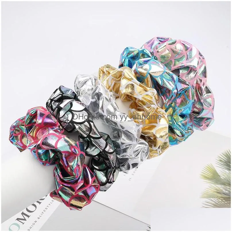 fashoin accessory circle hair ring fish scale hairband rope women girls hair rings