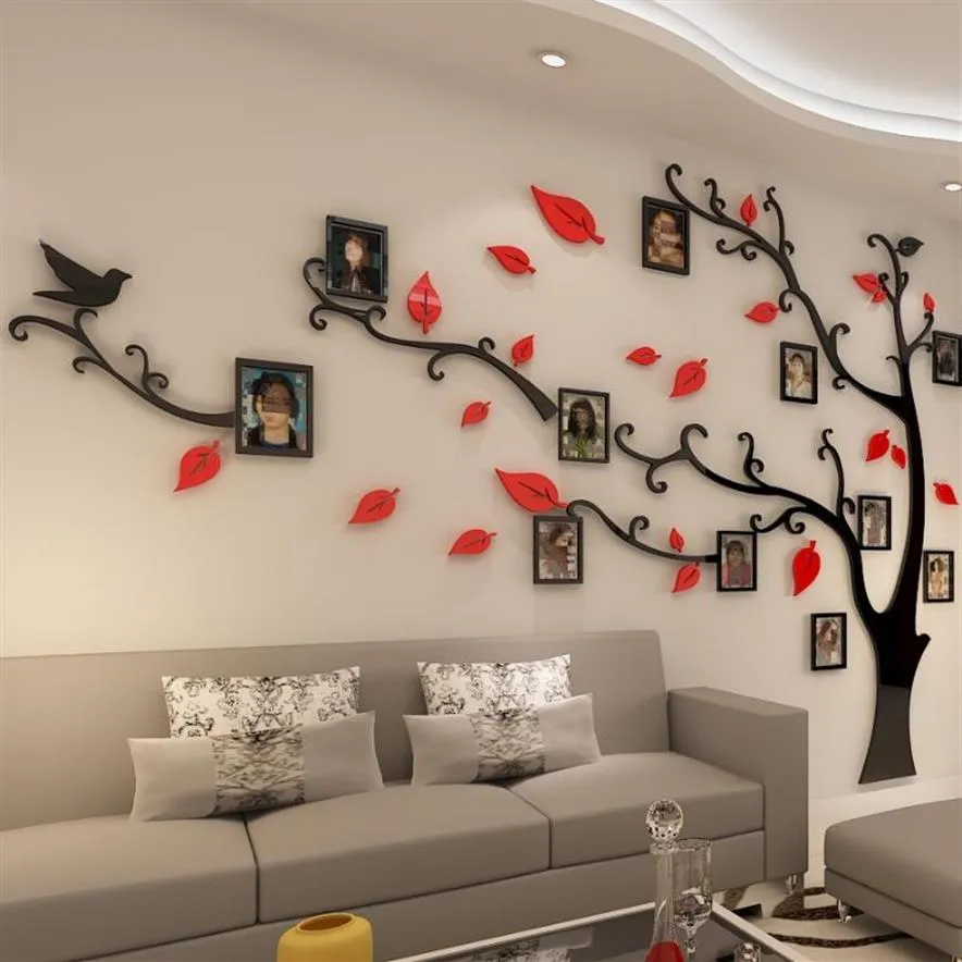 Family PO Wall Autocollant décorations de maison mur Stricker Tree salon
