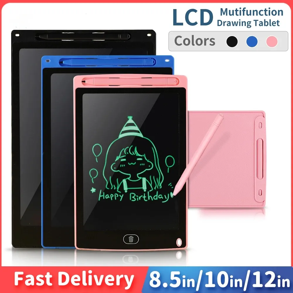 8.5 inch LCD Writing Tablet Electronic Writting Doodle Board 10 12 inch Digital Colorful Handwriting Pad Drawing Graphics Kids Birthday Gift