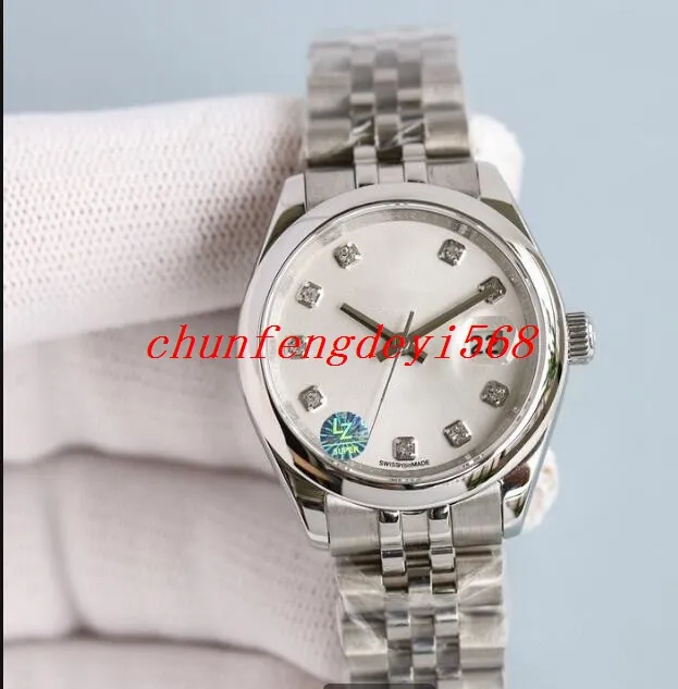 N factory woman watch 31mm Stainless Steel 904L Jubilee Bracelet Luminescent Sapphire Glass ETA 2236 Movement Mechanical Automatic Ladies