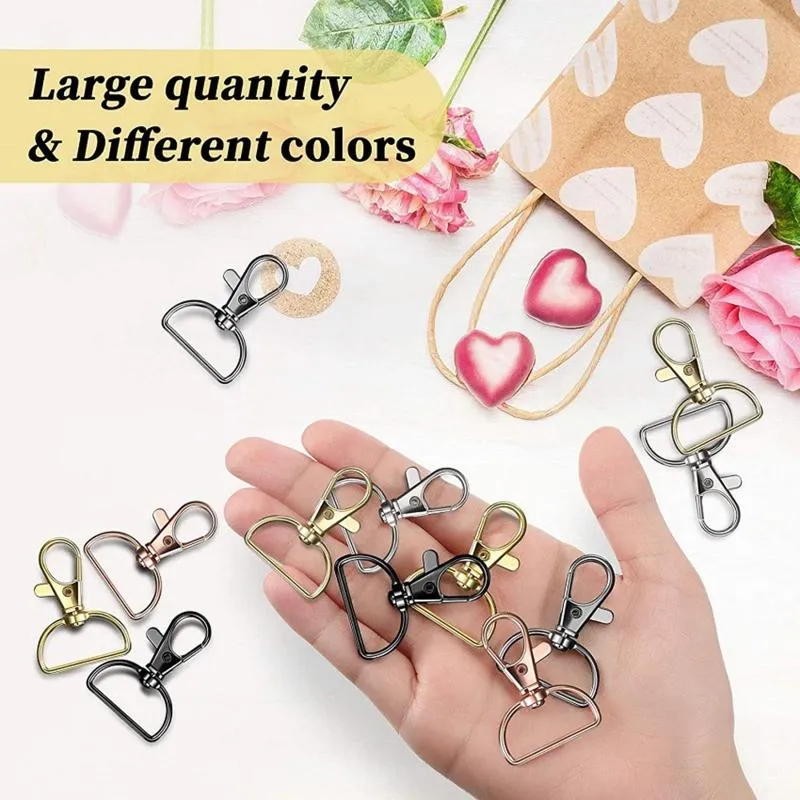 Keychains D Ring Swivel Lobster Claw Clasp Push Gate Snap Hooks Trigger