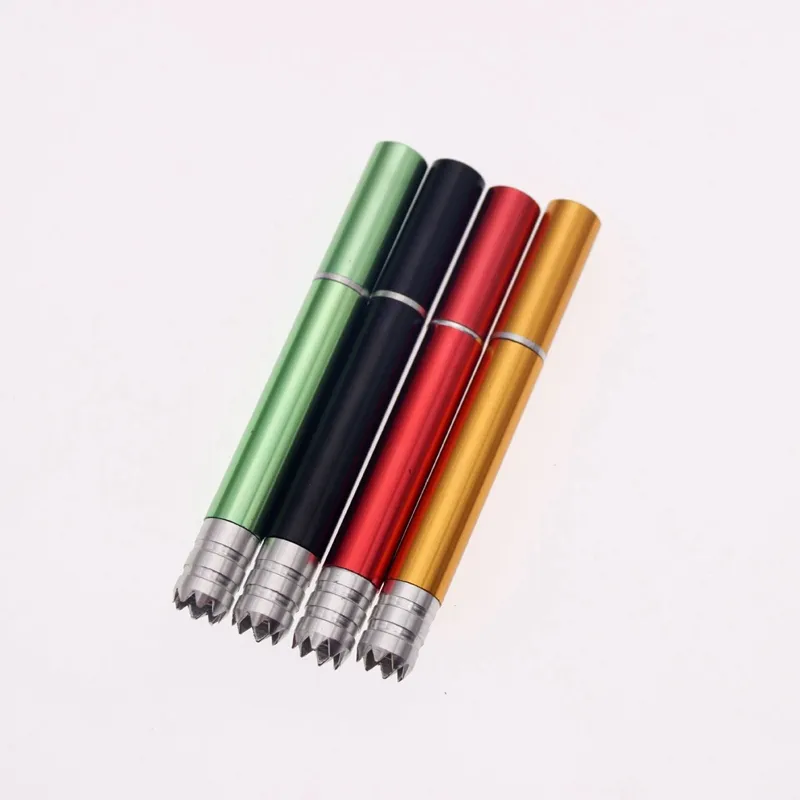 Fumer Coloré En Alliage D'aluminium Réglable Herbe Sèche Tabac Porte-Cigarette Nettoyage Rod Catcher Dégustateur Chauve-Souris Filtre En Dent De Scie Embouchure One Hitter DHL Gratuit