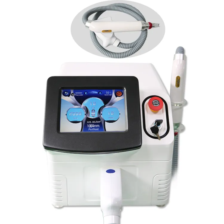 Portable picosecond Laser color tattoo eyebrow remove Machine 532 1032 1064nm Q-switch ND Yag hair removal Speckle Pigment Acne Treatment beauty salon use