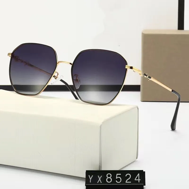 26 Vintage Square Aviation Sonnenbrille Gold Rahmen Brown Gradientenlinse Sommer Einstellung Pilot -Sonnenbrille für Männer Brillen mit Kiste
