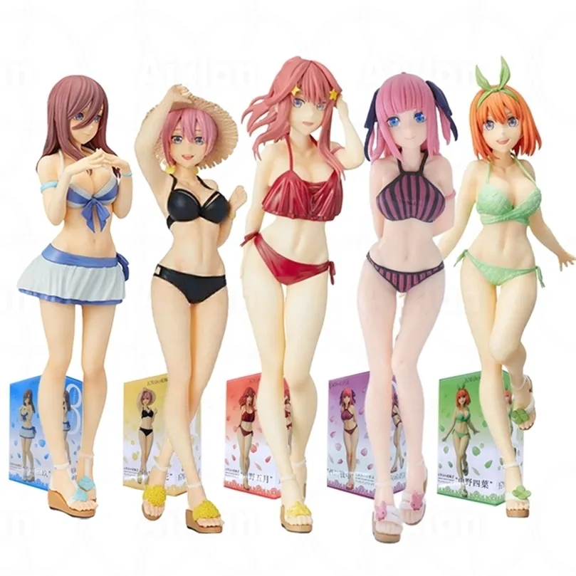 20 cm la quintessence Quintuplets Figure Anime Nakano Miku Action Ichika Nino Yotsuba Itsuki Figurine modèle poupée 220414