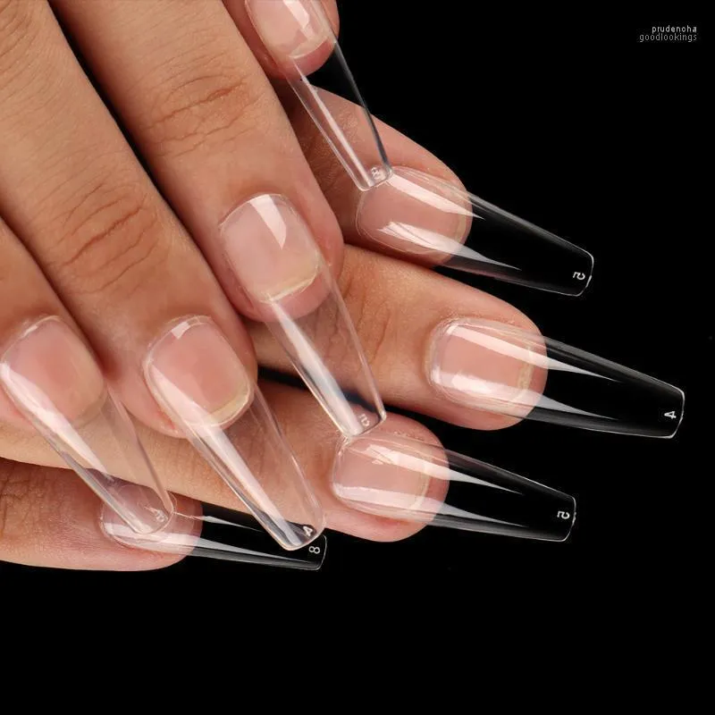 False Nails 120Pcs/600Pcs Full Cover Fake Nail Artificial Press On Coffin Art Tips French Acrylic Professional Manicure Tool ABS Prud22