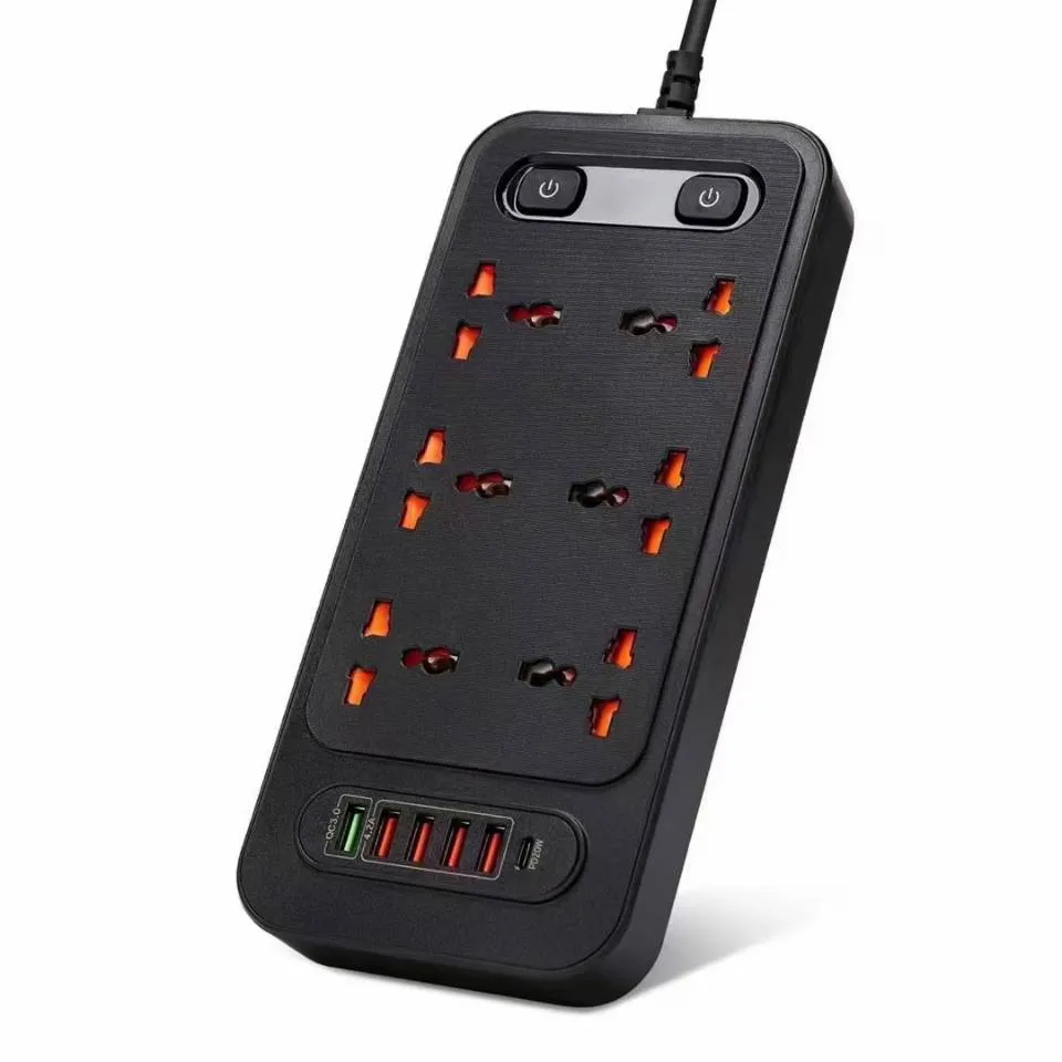 Multiprise Smart Home Universal Plug Power Strip mit 2m Verlängerungskabel AC USB -Port EU US UK Outlet für Computer Telefonladegerät