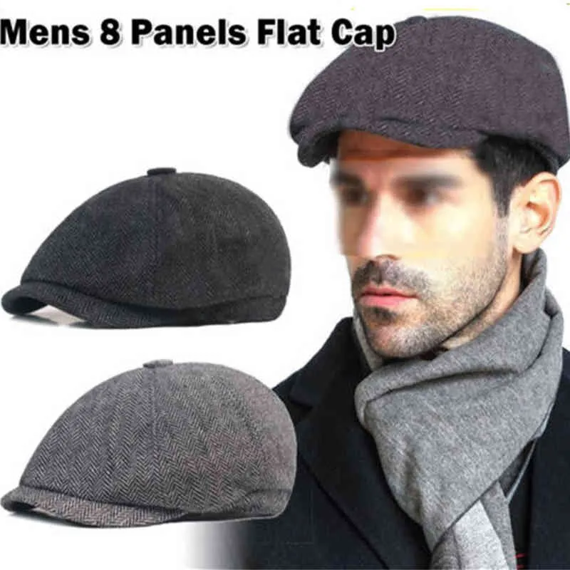 Simple Newspaper Seller Hat Unisex Golf Riding Beret Hat For Men Casual Street Caps British Literature Art Wild Octagonal Edge Cap trend J220722