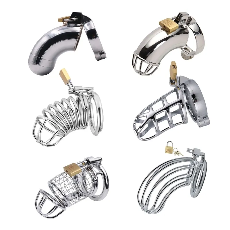 Big Metal Cock Cage Male Chastity Device BDSM Sex Toys pour Hommes Penis Lock Erotic Bondage Mari Fidélité Drop 220606