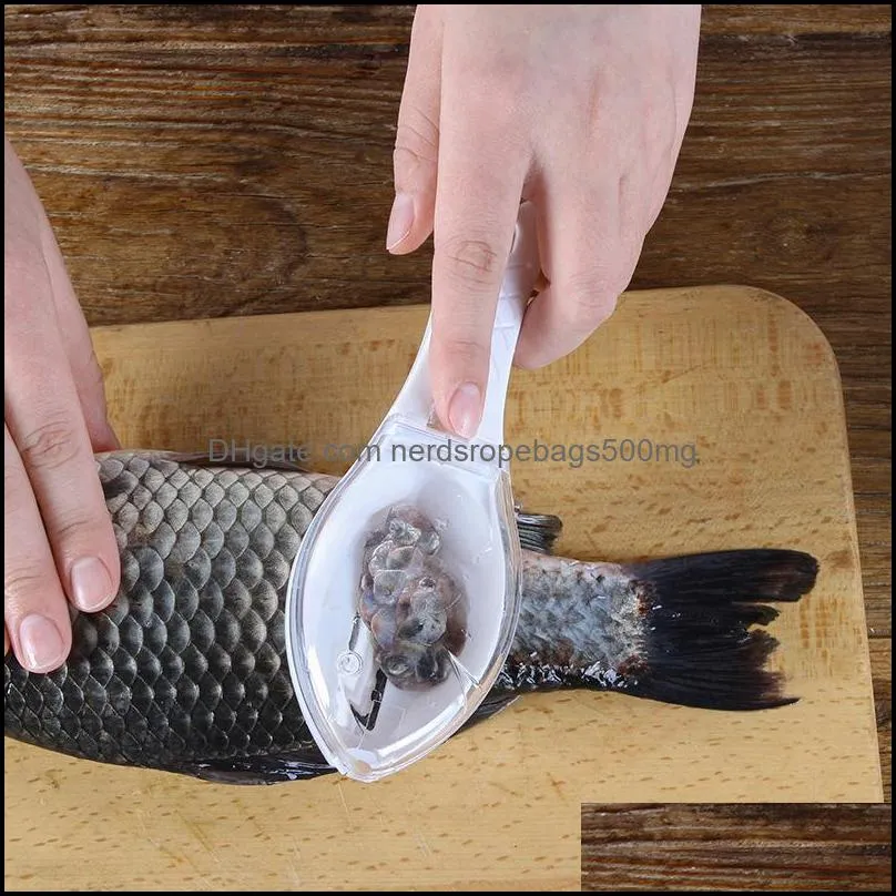 (Other Kitchen Tools) Fish skin brush scraping fish scale grater quick dismantling knife cleaning peeling scraper