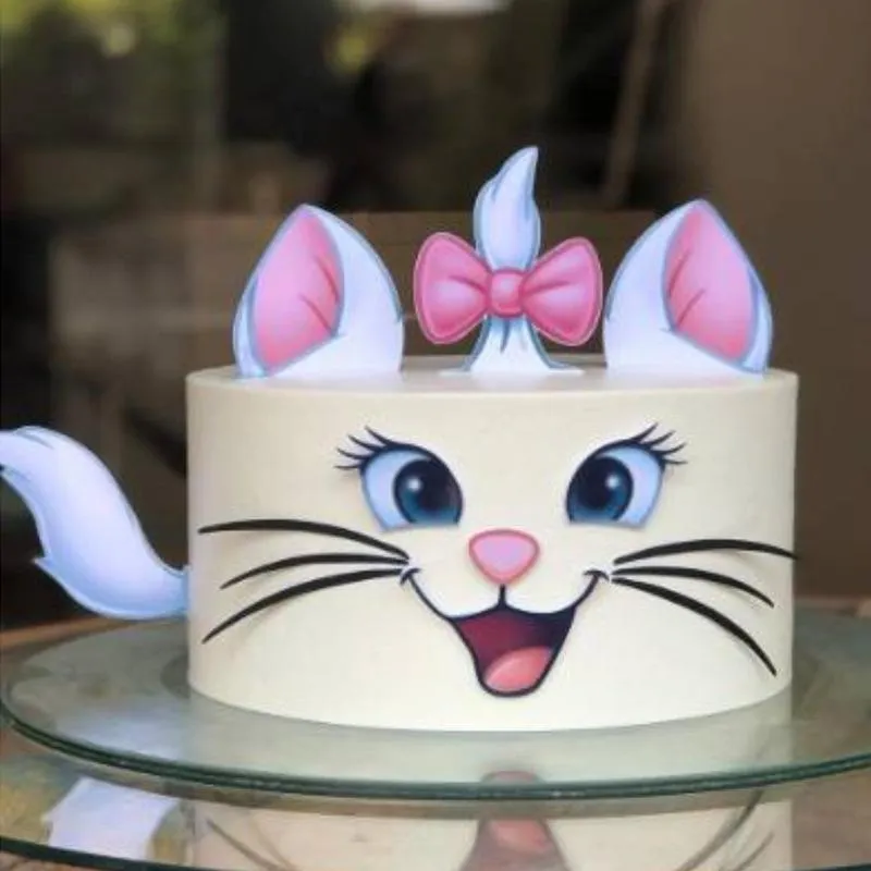 Andra festliga festförsörjningar Happy Birthday Paper Cake Topper Animal Cupcake för babydekorationer duschother