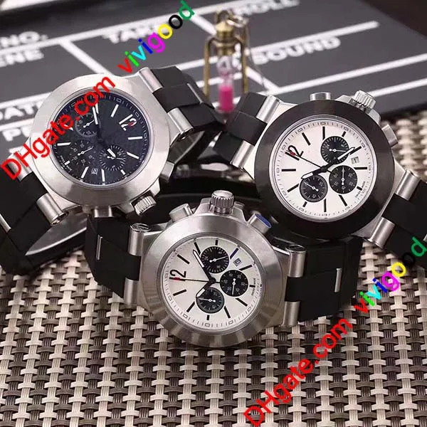 Hight quality Men Chronograph OCTO Watches 쿼츠 크로노그래프 all working 고무 Bands Sport Men's Watches