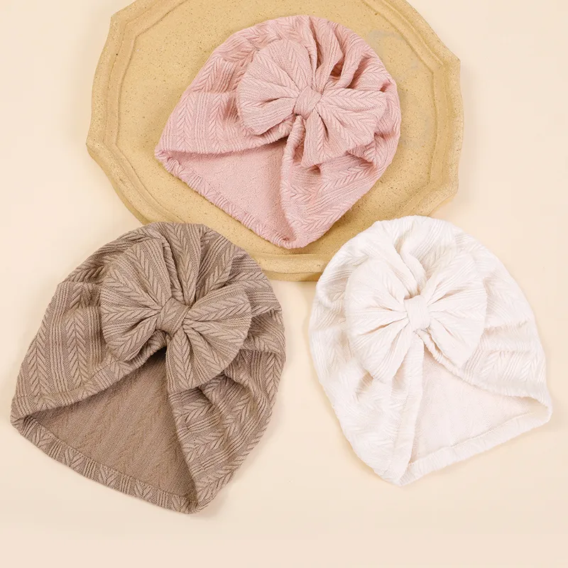 2022 Baby Turban Girls Cable Knit Head Wraps Kids Girl Cotton Headband for Infant Beanie Caps Toddler Headwear Bulk Bundle