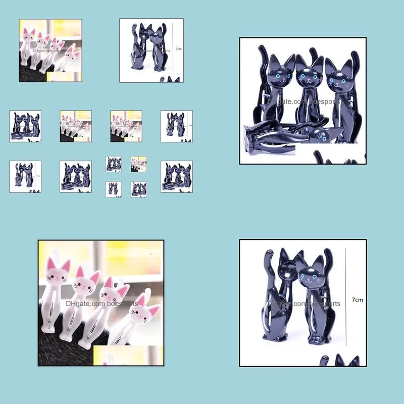 24pcs/lot Newly Arrived Goods White Black Cat`s Clothes Pin Clothes Rack Coat Hanger Cl11