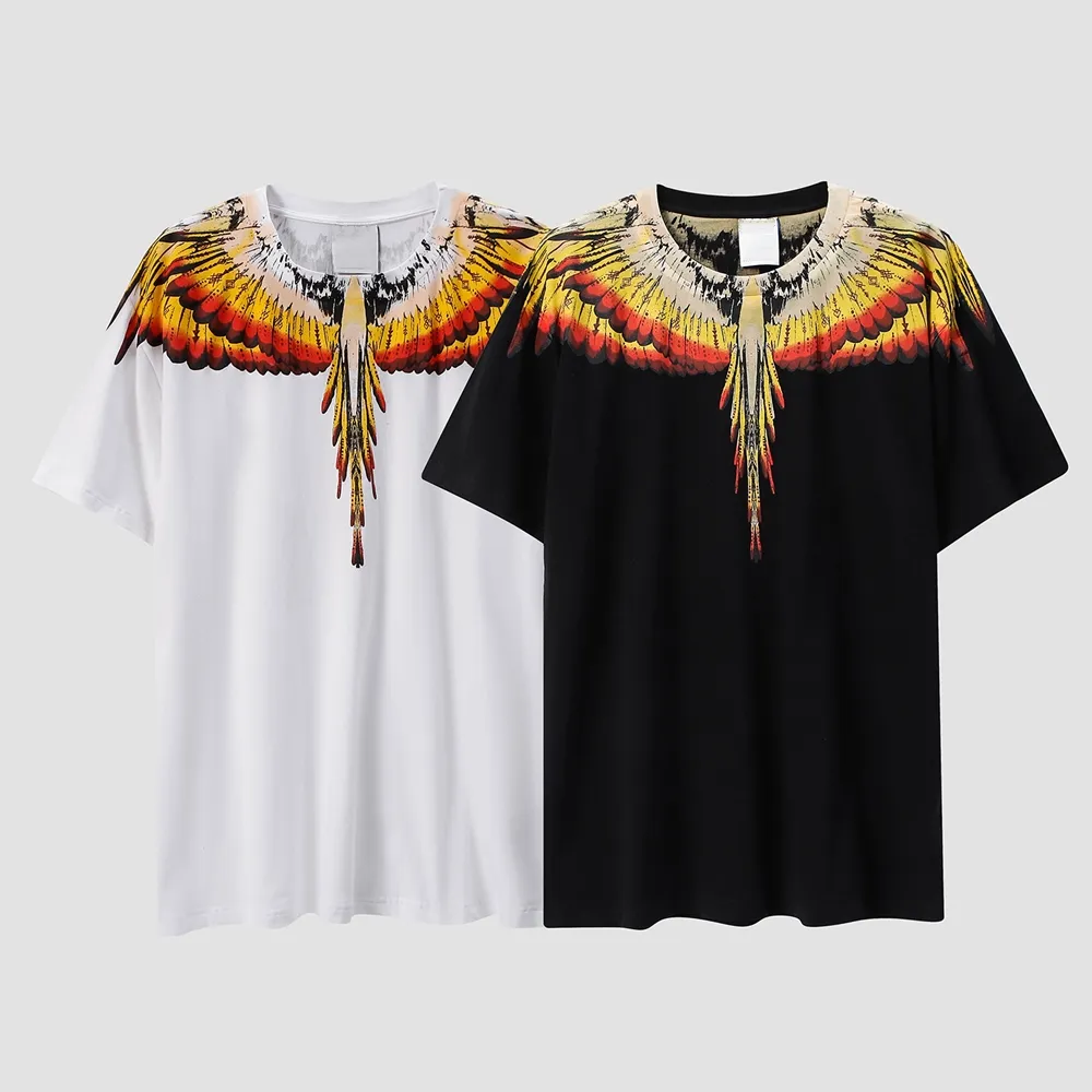 Bawełniane męskie koszulki nowa czarno-biała męska koszulka moda Casual Print Style S-XXL rozmiar letnia europejska i amerykańska koszula z rękawami LB0030