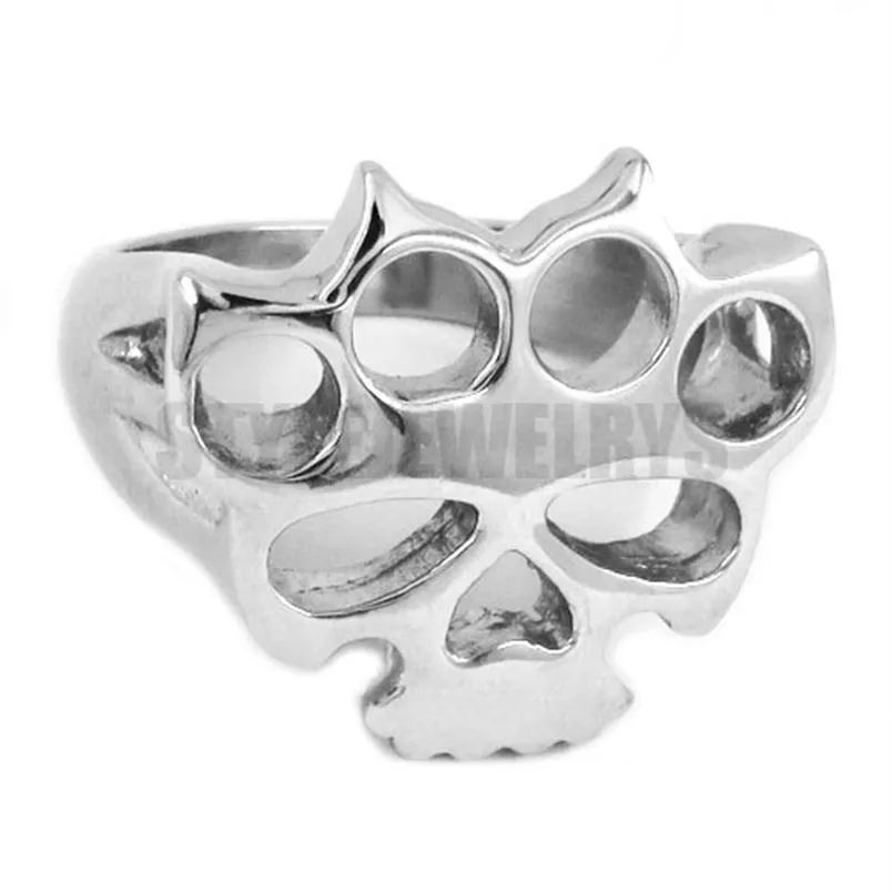 Silver Boxing Glove Skull Ring Classic en acier inoxydable bijoux moteur de moteur de moteur Men des femmes SWR0417326N
