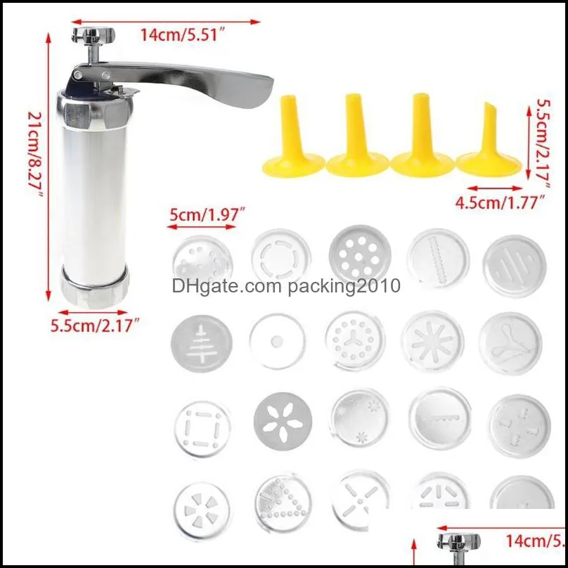 baking tools manual biscuit cookie press stamps set cake decorating maker m68e & pastry