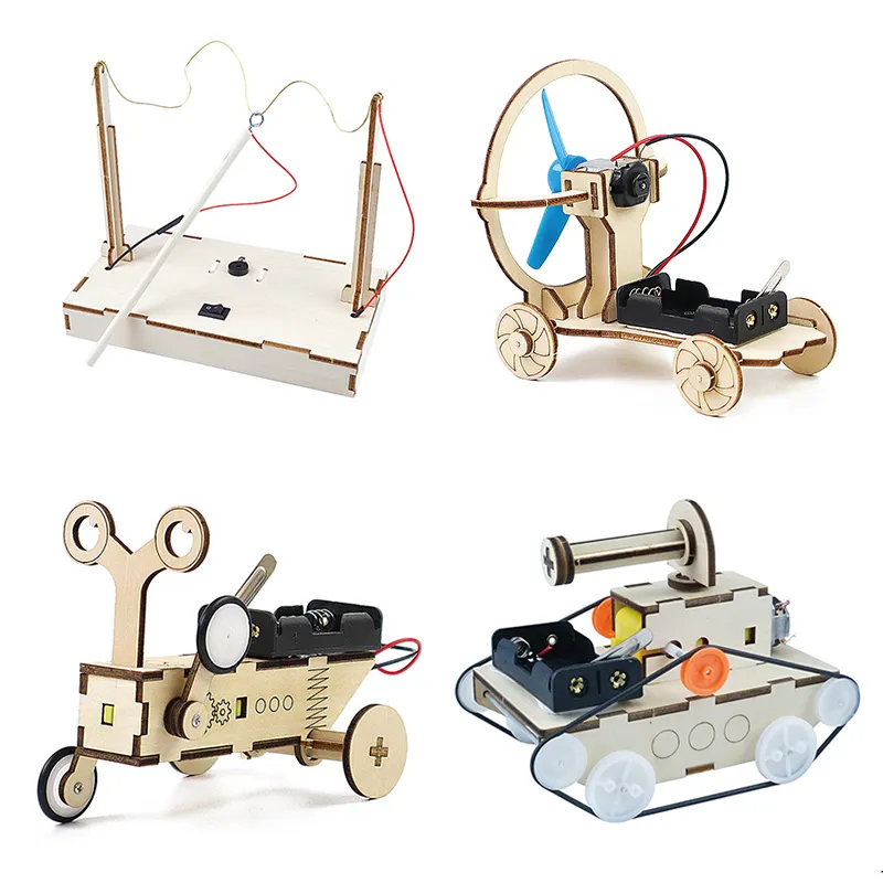 STEM trucs Puzzles jouets pour enfants éducation scientifique expérience technologie jouet ensemble bricolage réservoir voiture modèle peint enfants jouets