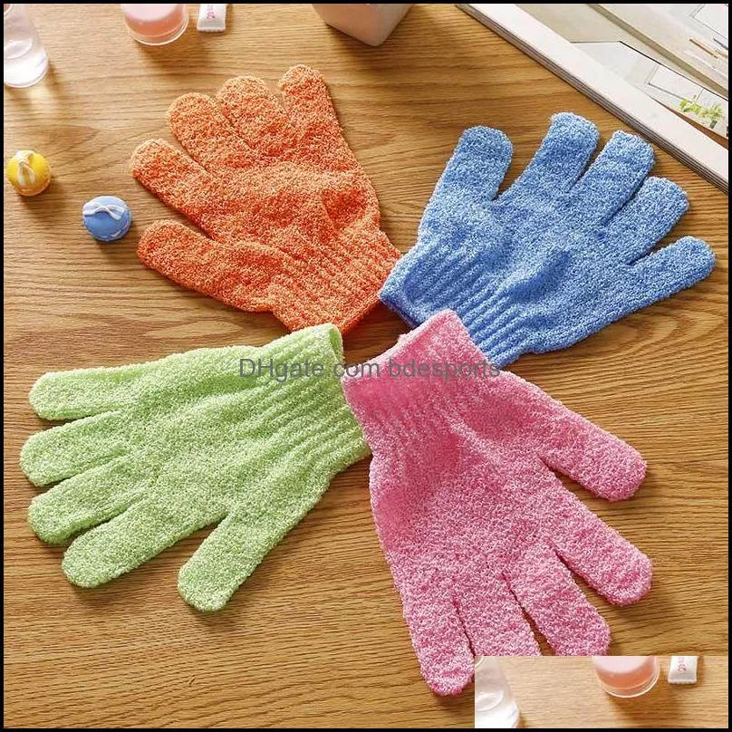 Bath Gloves Exfoliating Glove Moisturizing Bath Shower Mitt Scrub Spa Massage Skin Care Body Ship