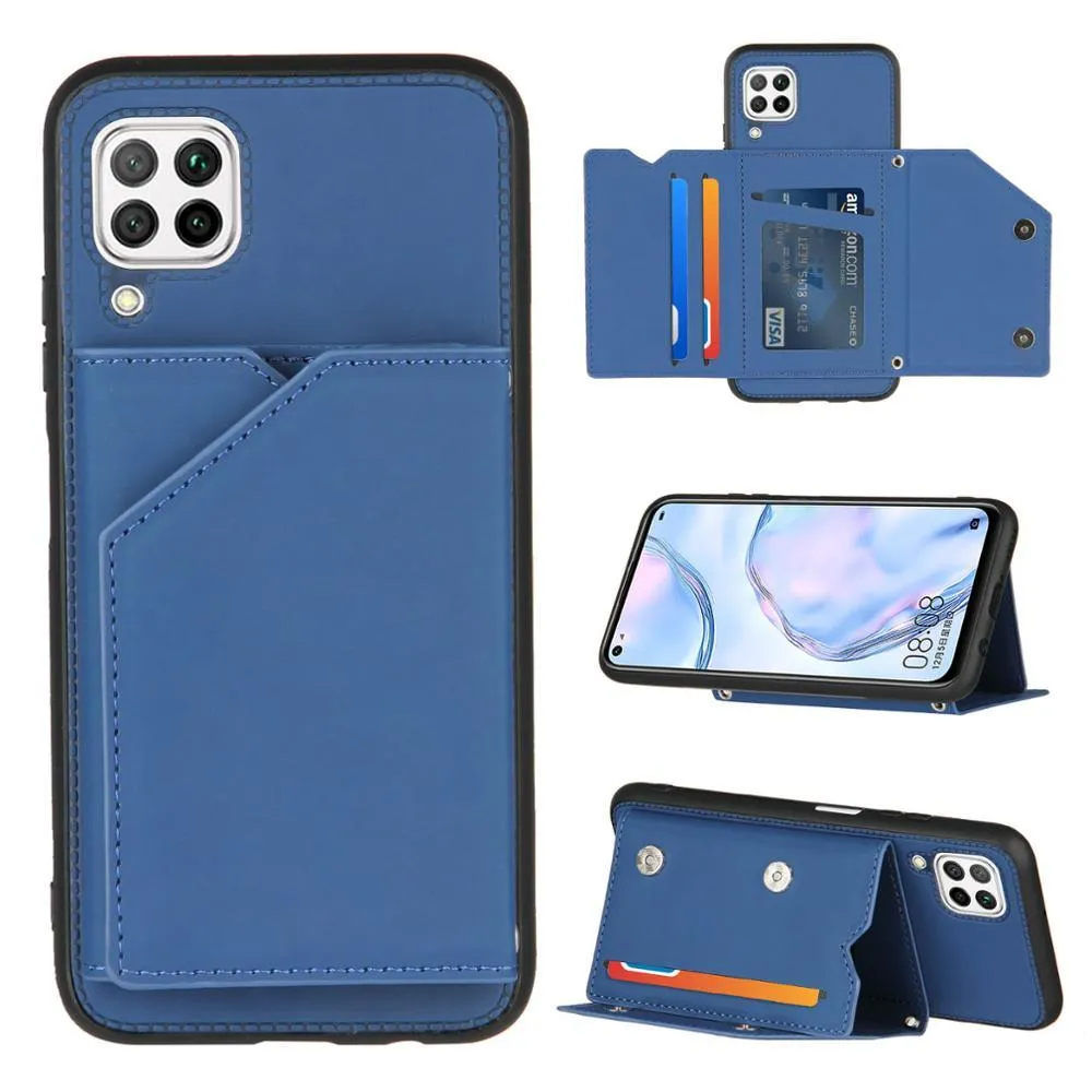 Luxury Pu Leather Flip Phone Falls för Huawei P30 P40 Lite Pro Y9 Prime 2019 P SMART Z Wallet Card Slot Stand Cover