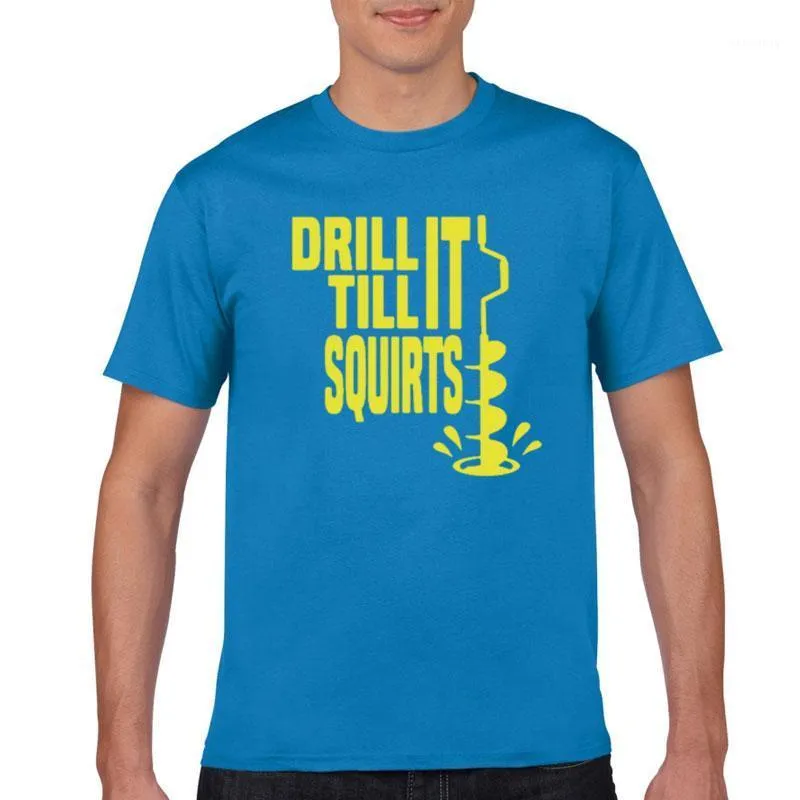 Мужские футболки 2022 летняя футболка веселья буровые печать шаблон случайные уличные стиль с короткими рукавами свободно хлопок простой мода