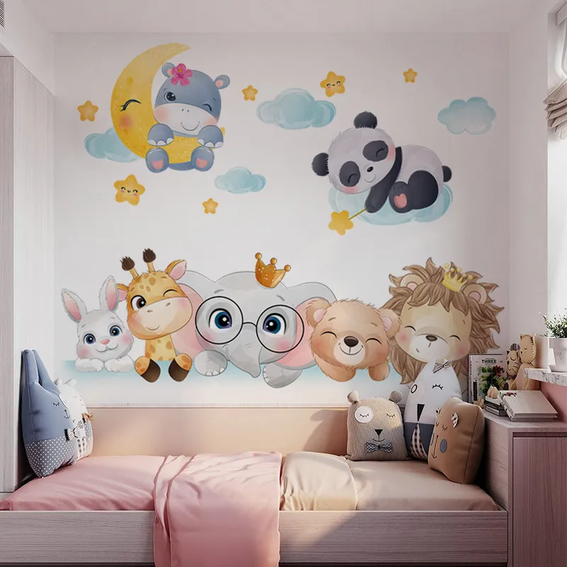 Stickers Enfants Panda pour un Décor Mural de Chambres Bébé et Enfant