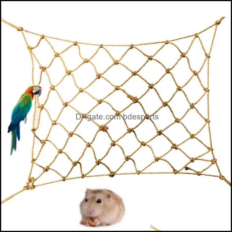 Parrot Bird Cage Toy Game Hanging Rope Climbing Net Swing Ladder Parakeet Hamster Macaw Play Gym Toys Small Pet Toy