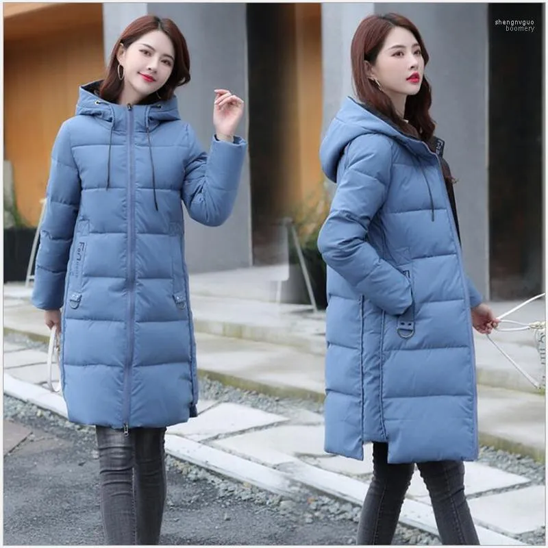 Winter Jacket Women Long Cotton Woman Parka Hooded Snow Wear Coats Female Outerwear Femme Chaquetas Mujer G8531