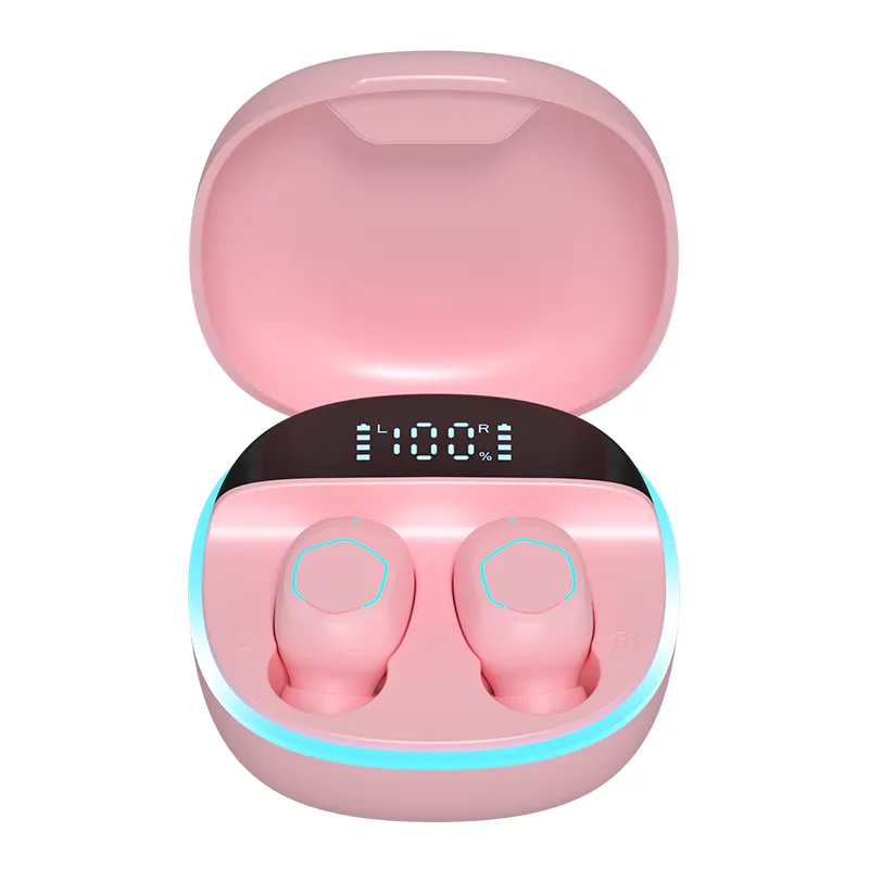 Fone de ouvido Bluetooth 5.2 tws fones de ouvido de fones de ouvido para telefone celular iPhone 14 Pro Max In-ear Phones Digital Display Ring Light Sports Earbuds